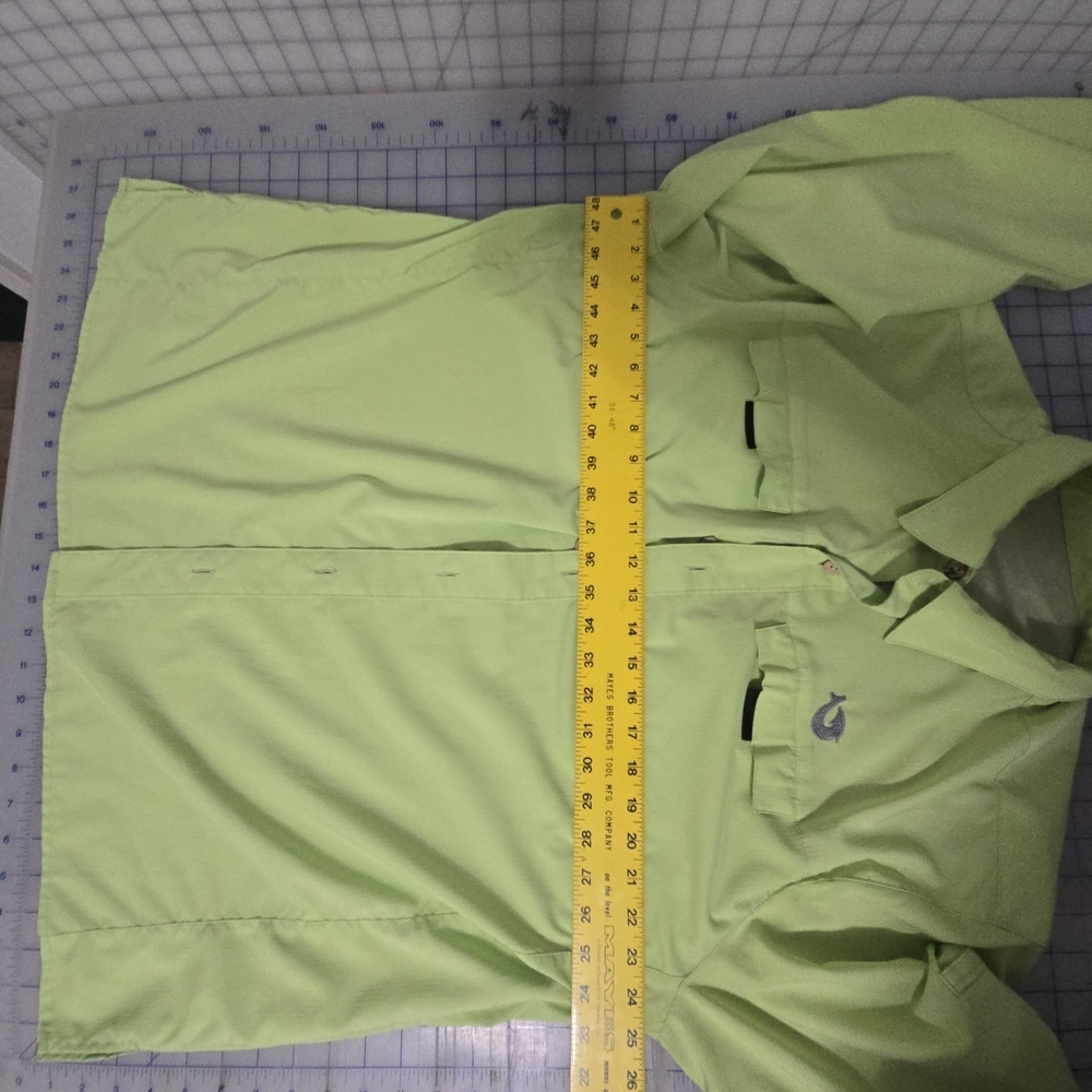 Mojo Preformace Fishing Light Green Button-Up Shirt, Lightweighr, SPF, Outdoor - Picture 7 of 9